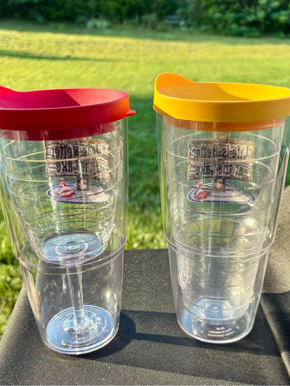 Set of 2 Tervis Tumblers “Life Is Better at the Lake” 16oz Wine Goblet /24oz